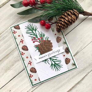 Connelly Crafts Handcrafted Christmas Pinecone Card